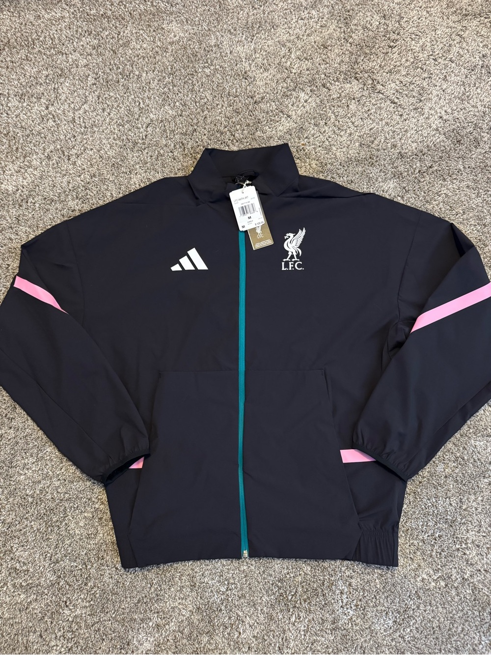 Adidas Liverpool FC LFC Anthem Jacket Black - M NWT - JZ0138 -25/26 - Training